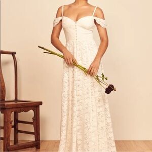 Reformation White Lace Negroni Bridal Maxi Dress Off White Size 2